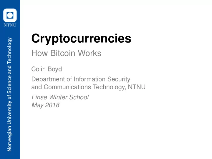 cryptocurrencies