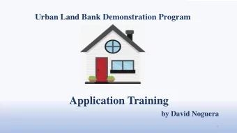 Application Training  by David Noguera  1  Overview  1.  Dissecting the Application  2.  Program