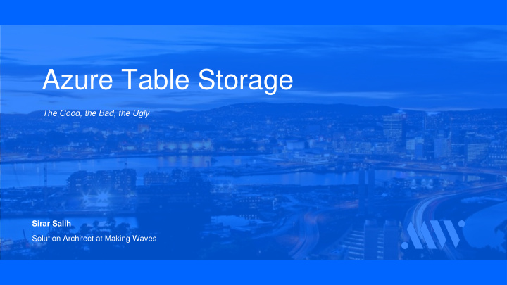 azure table storage