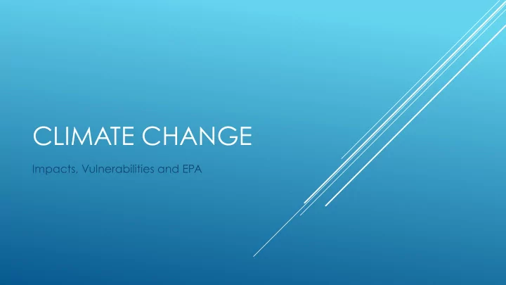 climate change