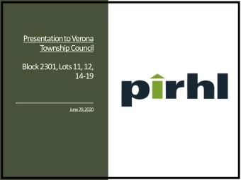 Presentation to Verona  Township Council  Block 2301, Lots 11, 12,  14-19  June 29, 2020  Total