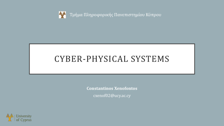 cyber physical systems