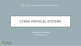 CYBER-PHYSICAL SYSTEMS  Constantinos Xenofontos  cxenof02@ucy.ac.cy  BEFORE WE START...