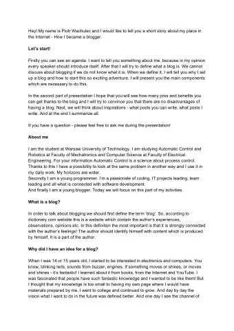 Hey!   My   name   is   Piotr   Wachulec   and   I