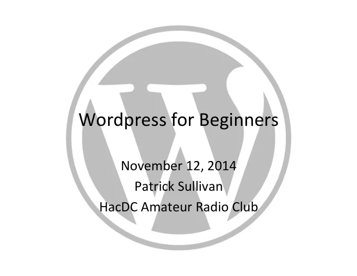 wordpress for beginners