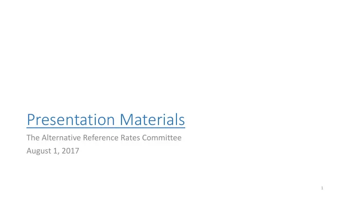 presentation materials