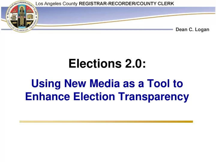 elections 2 0