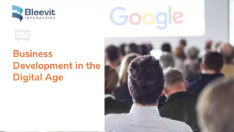 Business  Development in the  Digital Age  Agenda  12:00 to 12:40    Registration, Networking