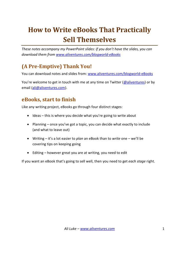 how to write ebooks that practically sell themselves