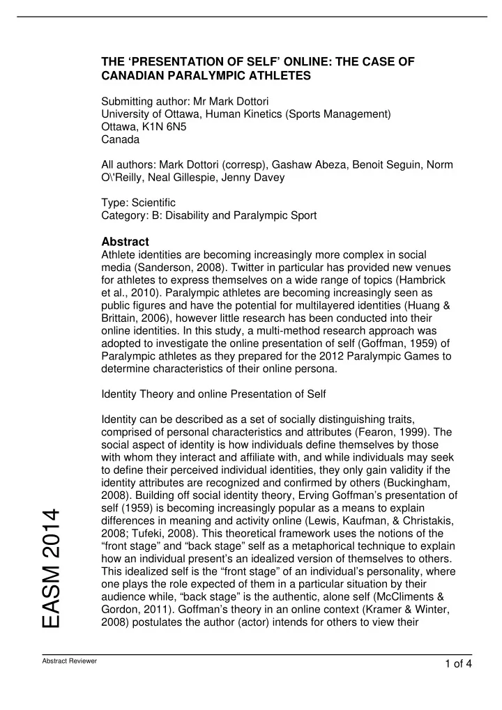 easm 2014