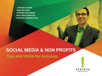 SOCIAL MEDIA &amp; NON PROFITS  Tips and tricks for success. Public Relations  WHAT IS SOCIAL