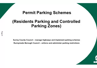 Permit Parking Schemes  (Residents Parking and Controlled  Parking Zones)  Page 9  Surrey County