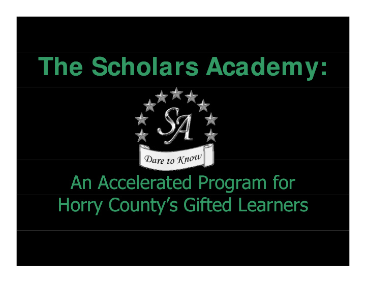 the scholars academy the scholars academy