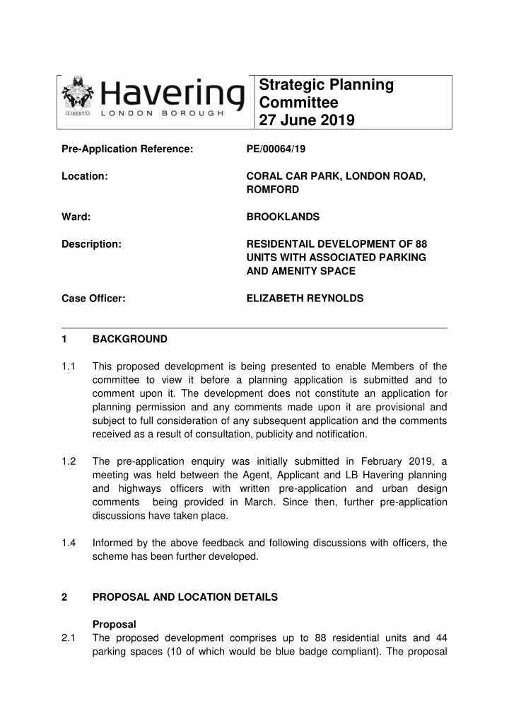 strategic planning committee 27 june 2019