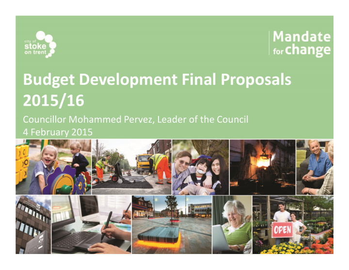 budget development final proposals 2015 16