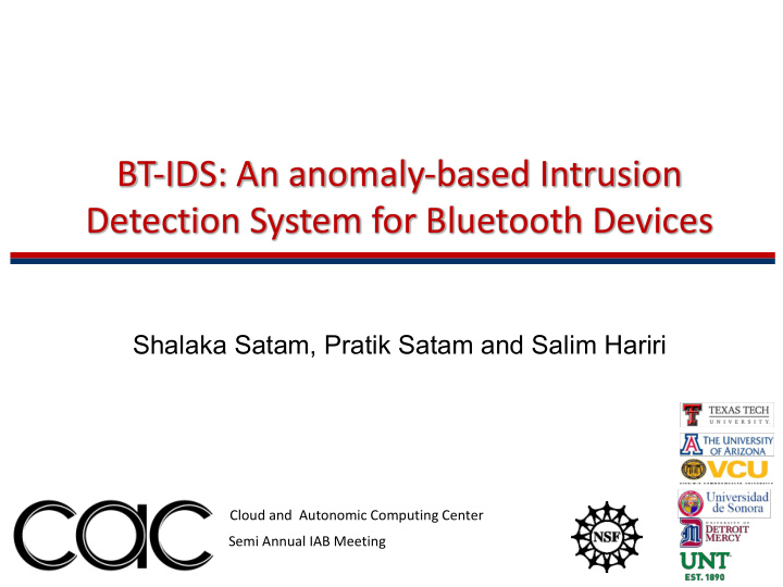 bt ids an anomaly based intrusion detection system for