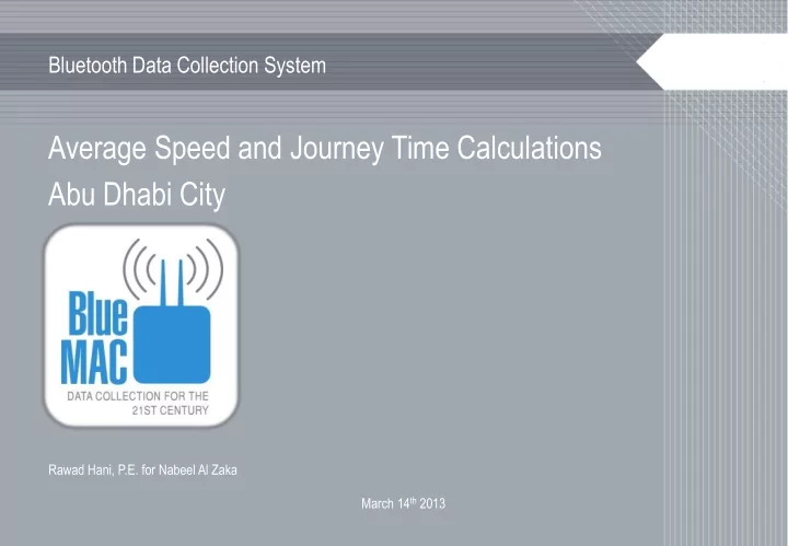 average speed and journey time calculations