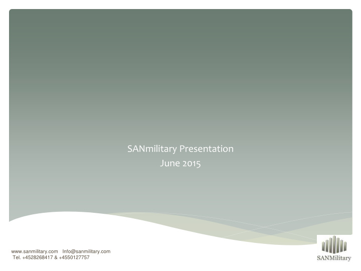 sanmilitary presentation june 2015