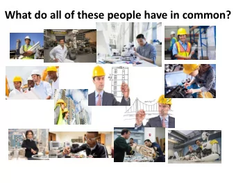 What do all of these people have in common?  All of these people are engineers!  What is an