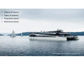 History of electric  Types of systems  Propulsion basics  Electronics basics Guemes