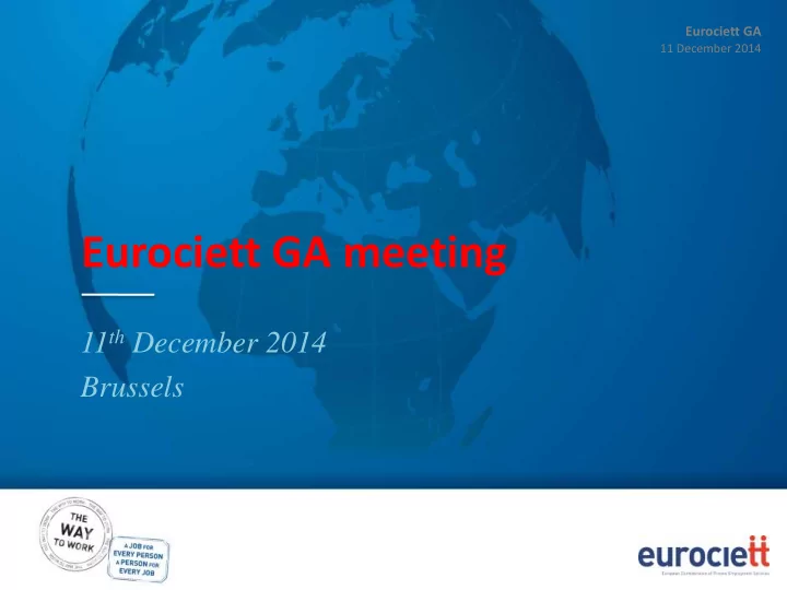 eurociett ga meeting