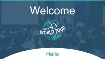 Welcome  9  2  0  1  Hello  Agenda  19/06/2019  Registration &amp; Welcome  Practical