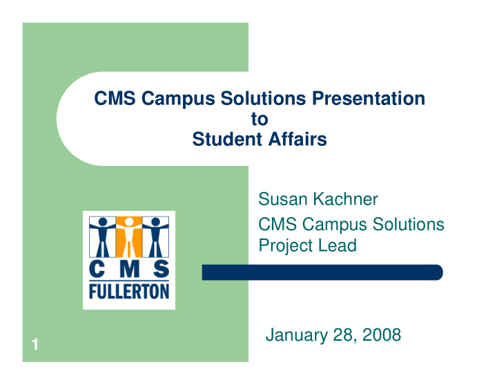 cms campus solutions presentation to student affairs