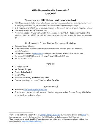 GREA Notes on Benefits Presentation  1  May 2019  2 We are now in a  SHIF (School Health