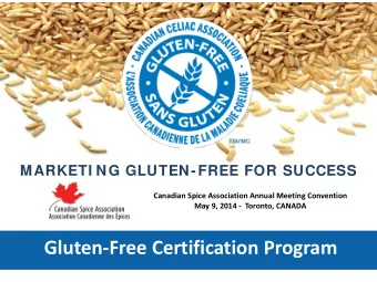 Gluten-Free Certification Program  Allergen Control Group Inc. Allergen Control Group I nc . ( ACG)