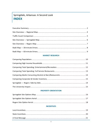 INDEX  Execuve Summary