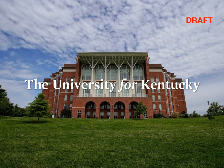 the university for kentucky