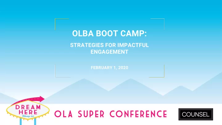 olba boot camp