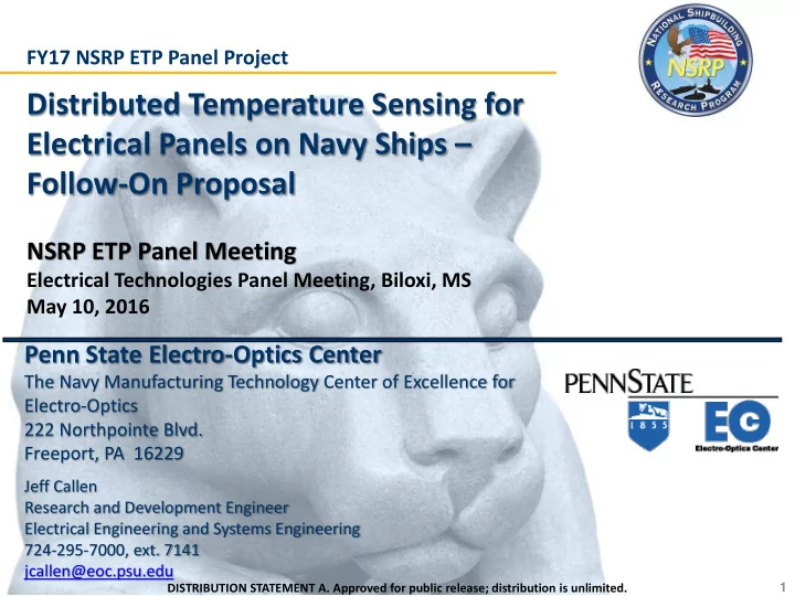 distributed temperature sensing for electrical panels on