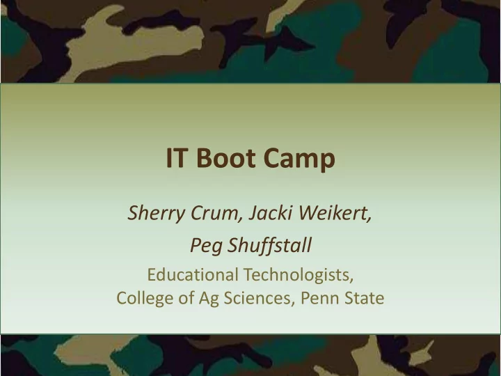 it boot camp