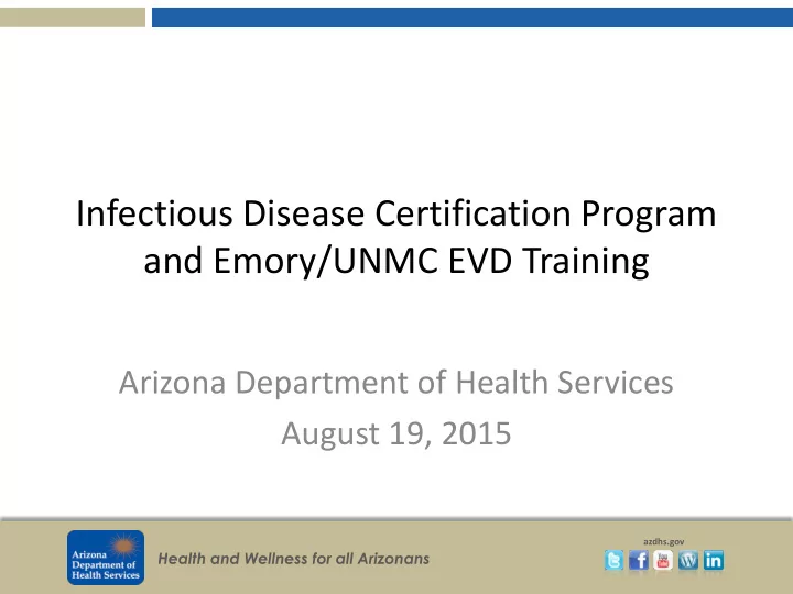 and emory unmc evd training