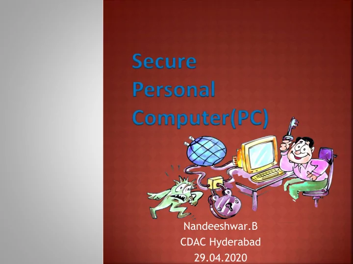 nandeeshwar b cdac hyderabad 29 04 2020