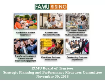RISING  FAMU Board of Trustees  Strategic Planning and Performance Measures Committee  November 30,