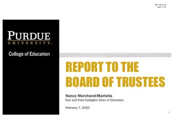 REPORT TO THE  BOARD OF TRUSTEES  1  BOT 02-07-20  page 2 of 6  Current Educational Landscape  U.S.