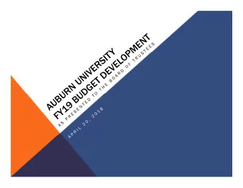 FY19 BUDGET DEVELOPMENT  Main Campus  Main Cam  us  AUM, AAES, A  M, AAES, ACES  ES  SBI Go  SBI