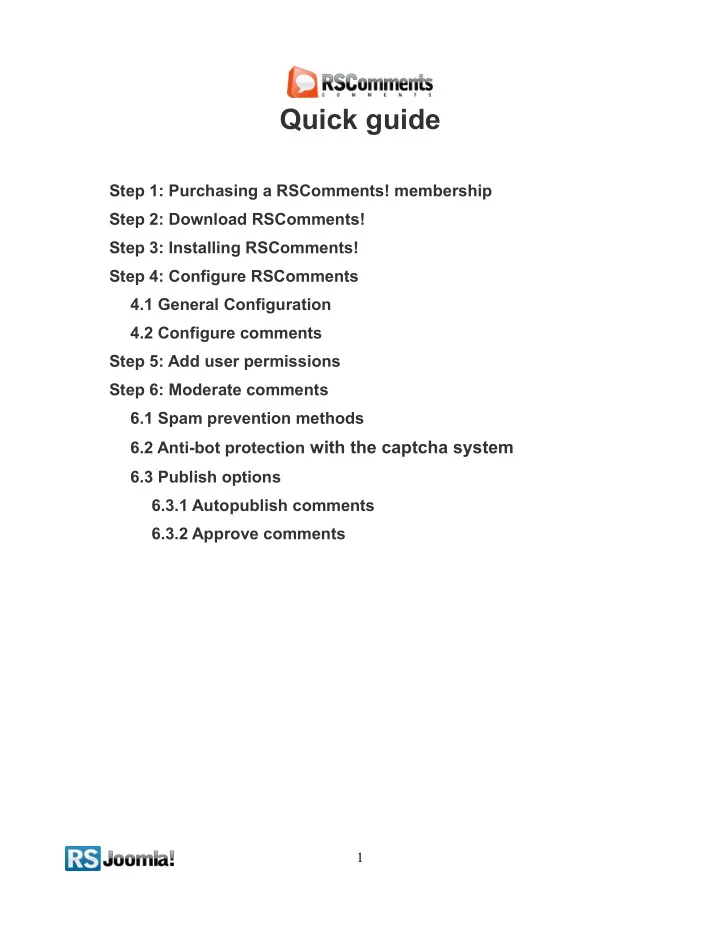 quick guide
