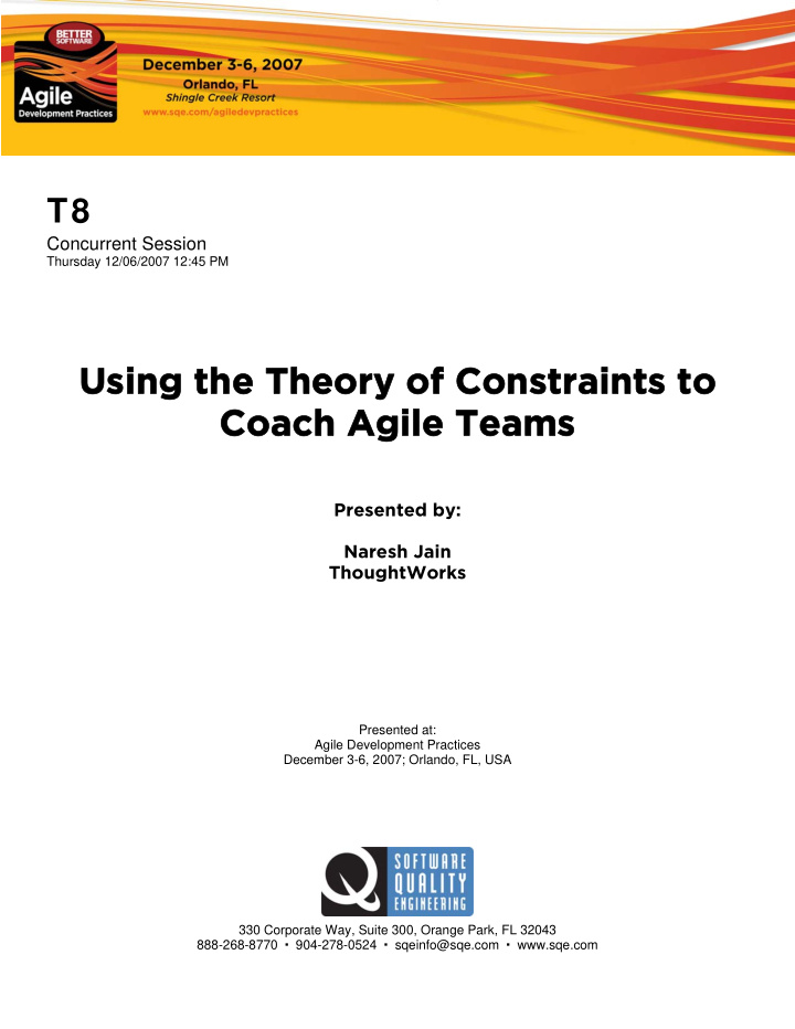 using the theory of constraints to using the theory of