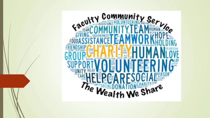 faculty community service