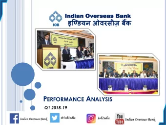 P ERFORMANCE A NALYSIS  Q1 2018-19 O UR H