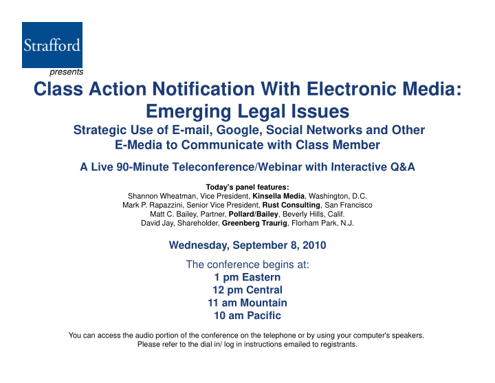 class action notification with electronic media emerging