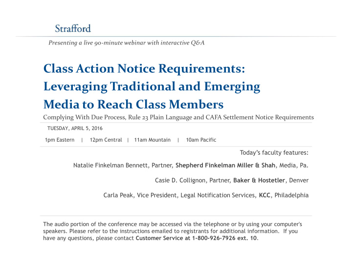 class action notice requirements leveraging traditional