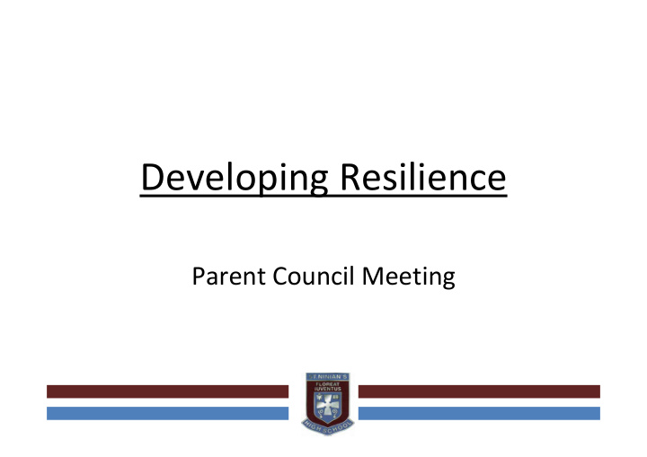 developing resilience