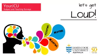 YourJCU  Subject and Teaching Surveys  Your feedback matters  Neutral  Negative  Positive  We  We
