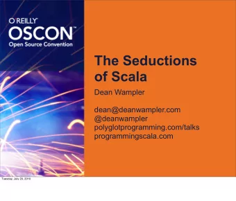 The Seductions  of Scala  Dean Wampler  dean@deanwampler.com  @deanwampler