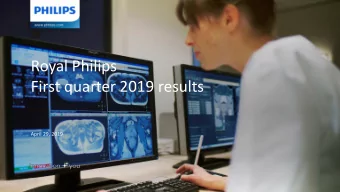 First quarter 2019 results  April 29, 2019  Important information  Forward-looking statements and