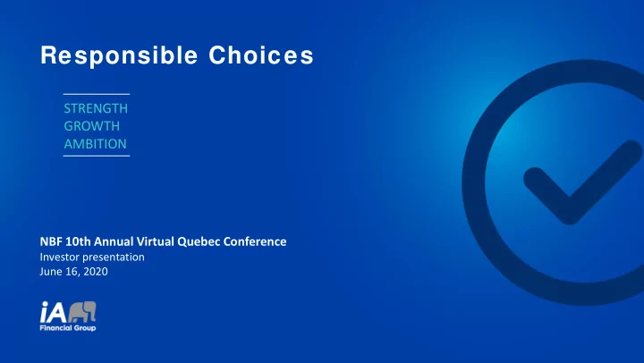 responsible choices
